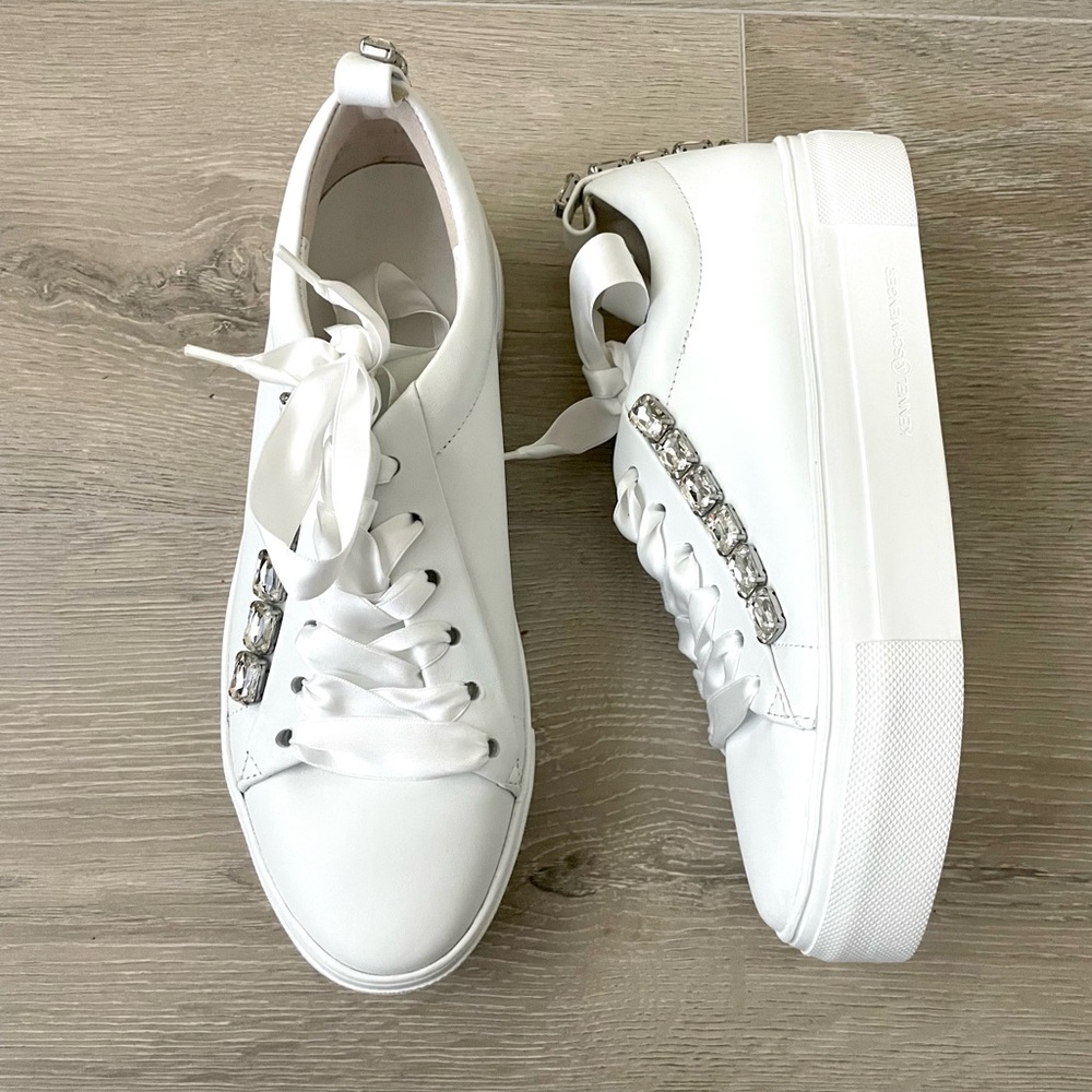 Kennel & Schmenger white rhinestone sneakers